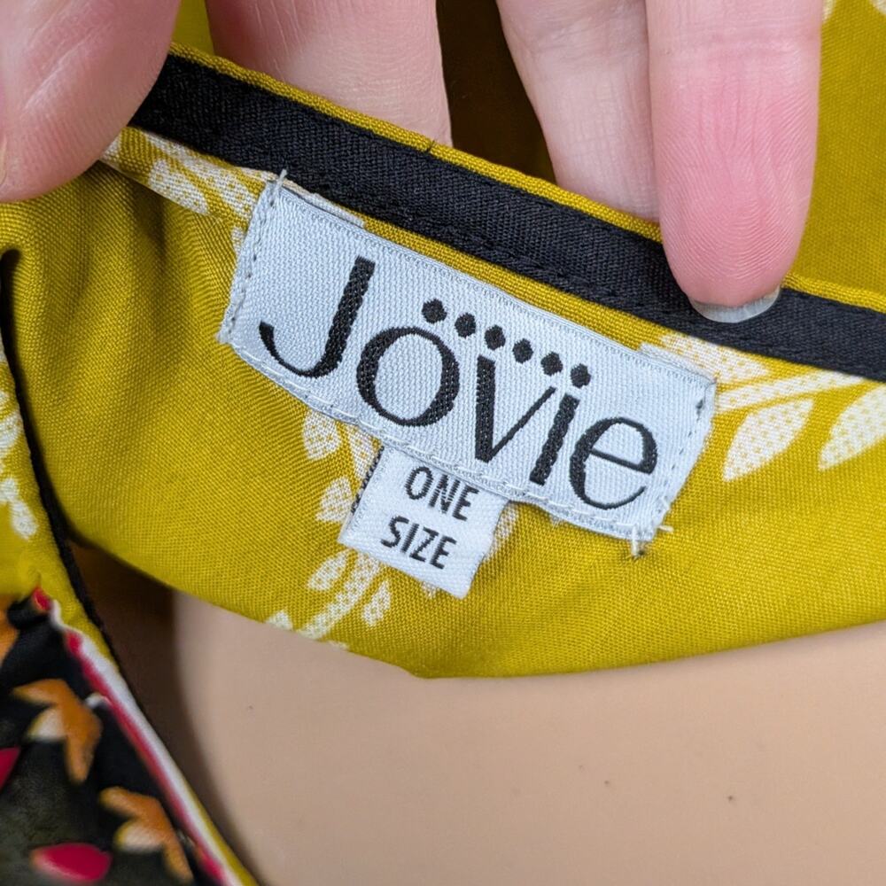 Jovie Butterfly Maxi Kaftan Dress OSFM Sunset Pink Yellow Drawstring Waist EUC - Picture 8 of 9